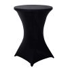 Rental Party Black Tablecloth for Cocktail Table