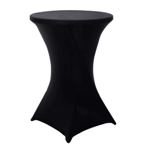 Rental Party Black Tablecloth for Cocktail Table