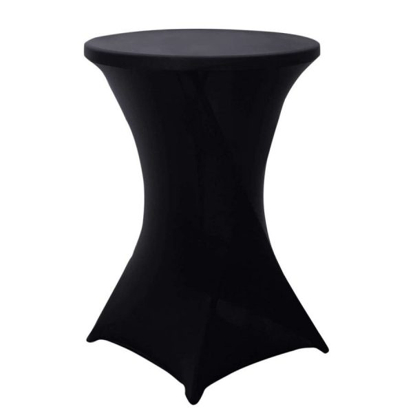 Rental Party Black Tablecloth for Cocktail Table
