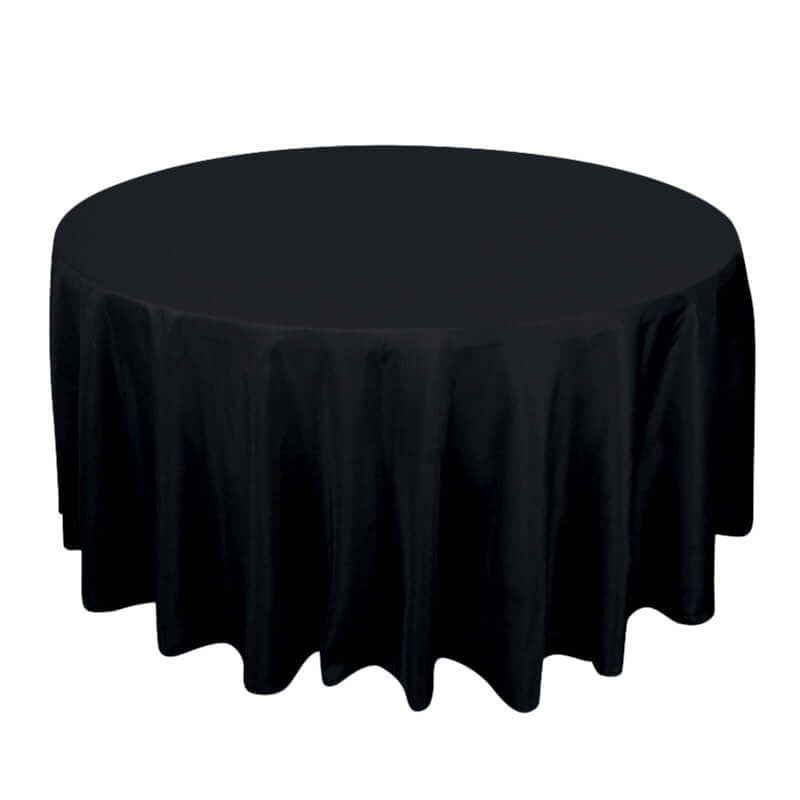 Black Rounded Tablecloth