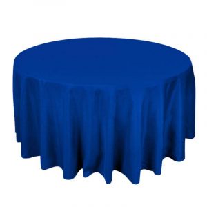 Rental Party Blue Tablecloth for Rounded Table