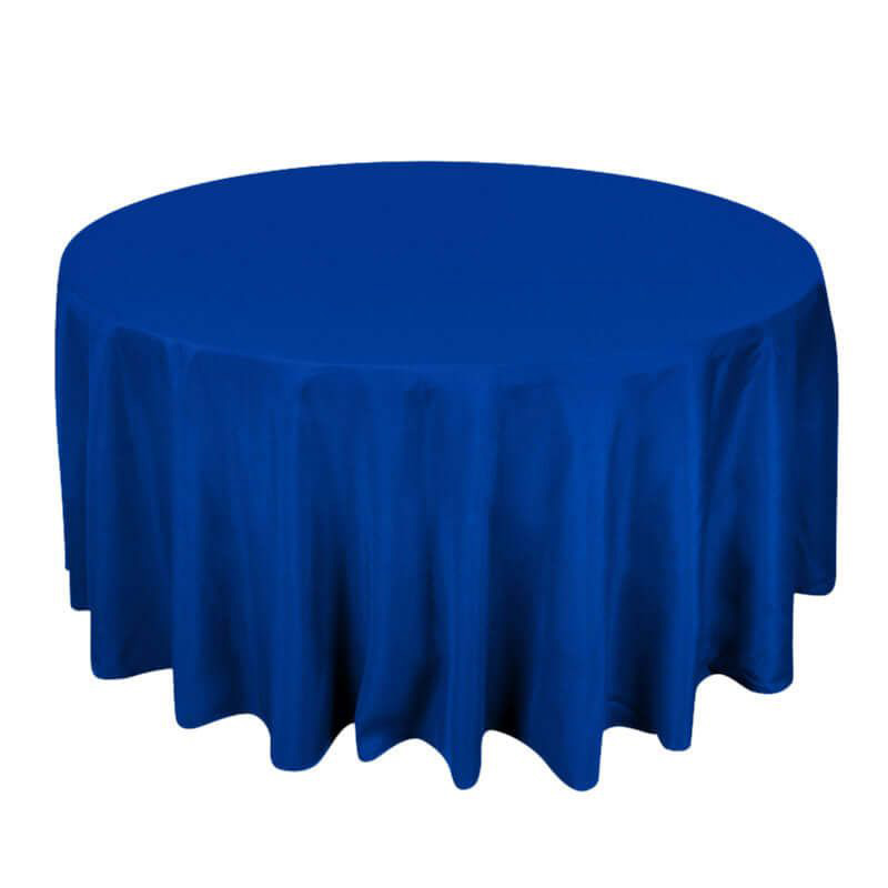 Rental Party Blue Tablecloth for Rounded Table