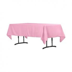 Rental Party Pink Tablecloth for Rectangular Table