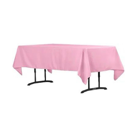 Rental Party Pink Tablecloth for Rectangular Table