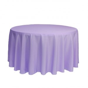 Rental Party Purple Tablecloth for Rounded Table