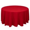 Rental Party Red Tablecloth for Rounded Table
