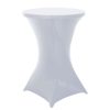 Rental Party White Tablecloth for Cocktail Table
