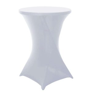 Rental Party White Tablecloth for Cocktail Table
