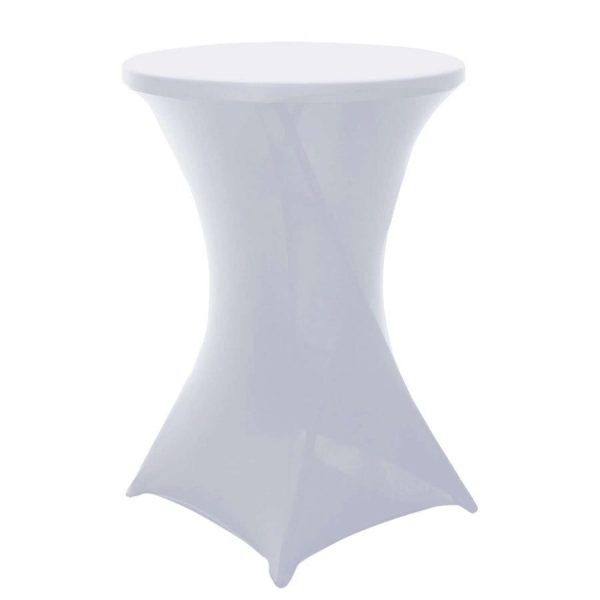 Rental Party White Tablecloth for Cocktail Table