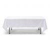 Rental Party White Tablecloth for Rectangular Table