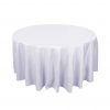 Rental Party White Tablecloth for Rounded Table